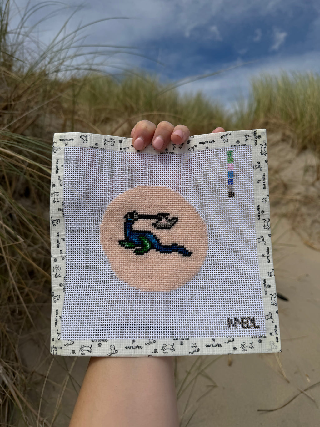 Serpent Executioner - Medieval Marginalia Stitch Chart