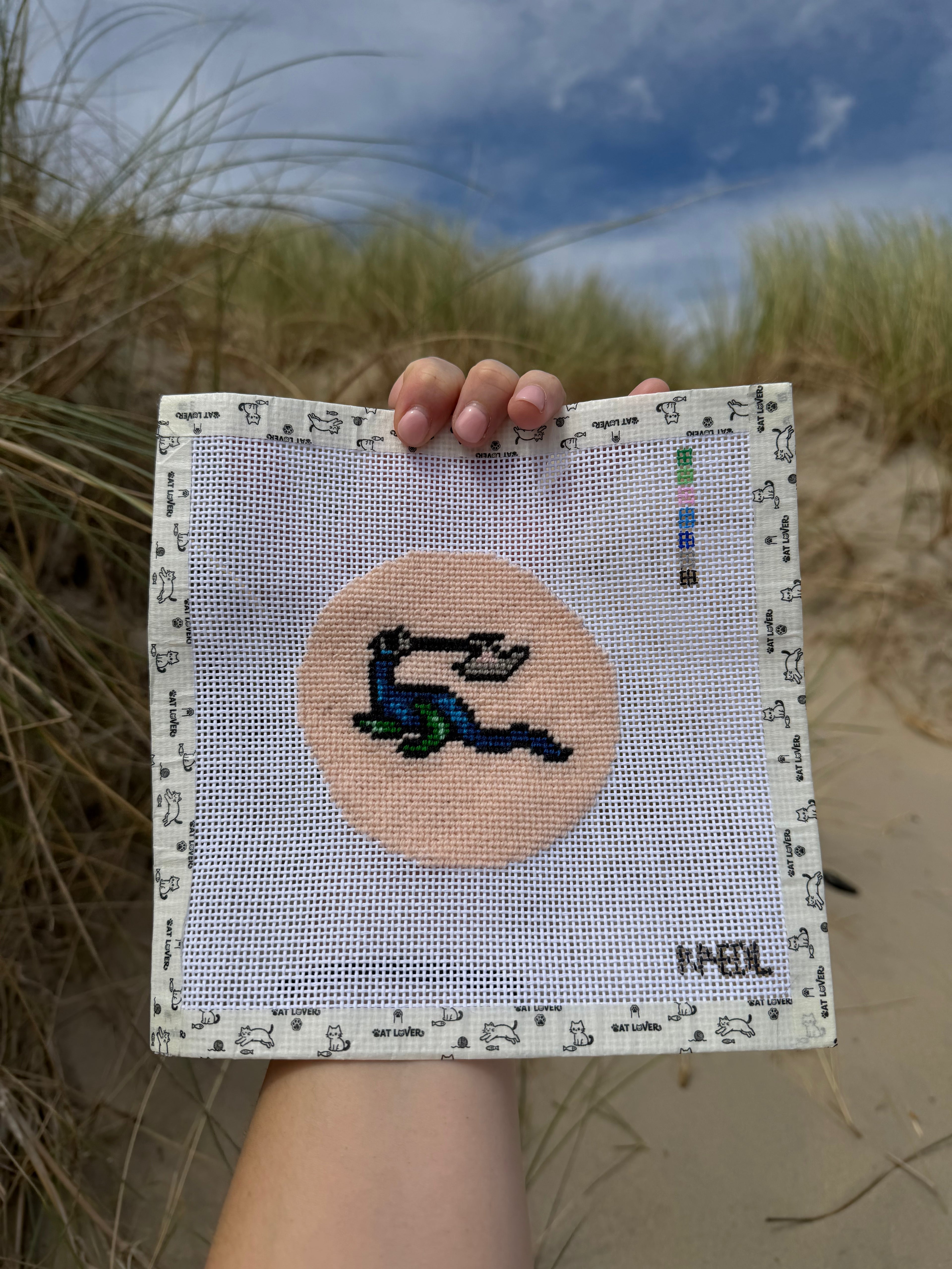 Serpent Executioner - Medieval Marginalia Stitch Chart