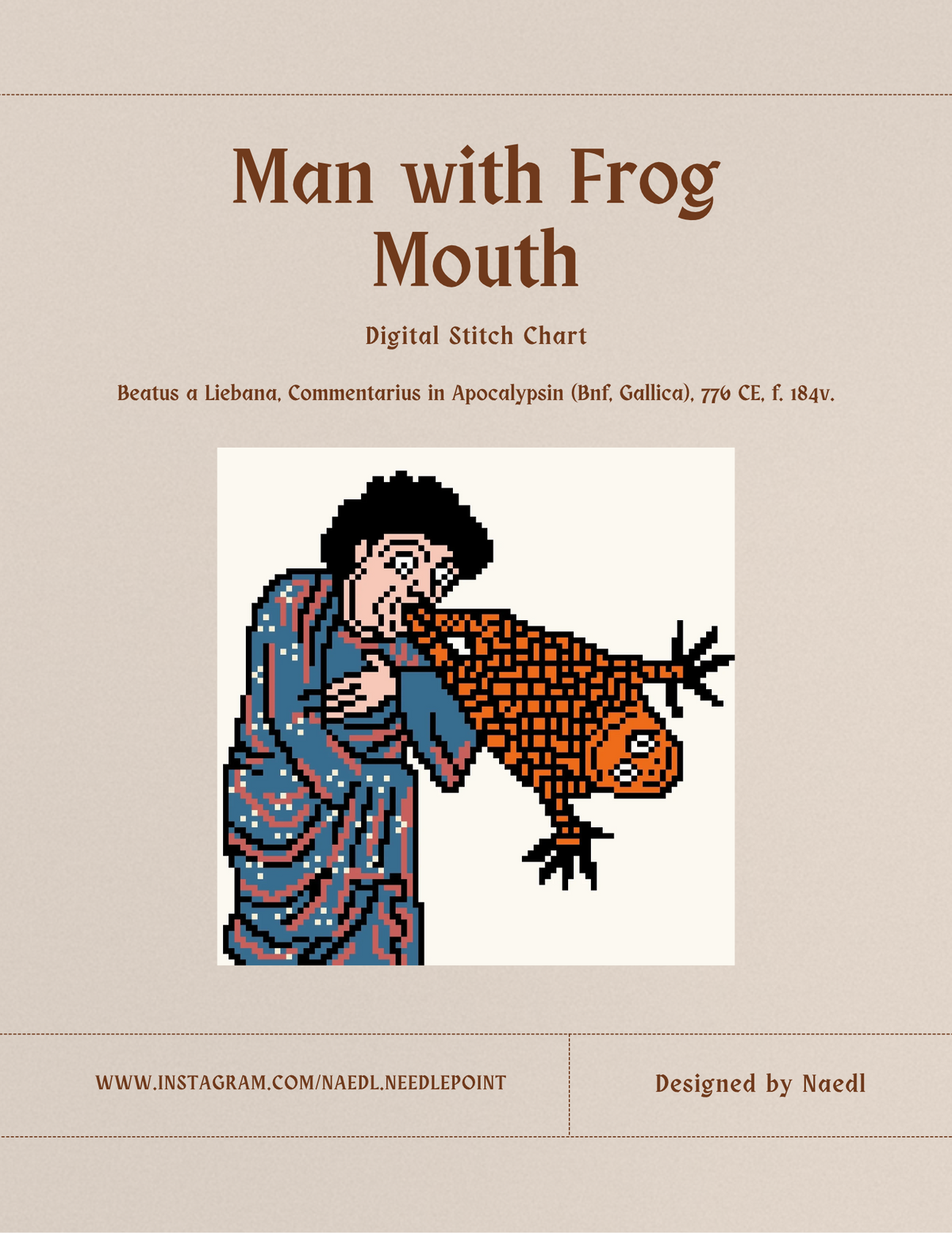 Man with Frog Mouth - Stitch Chart