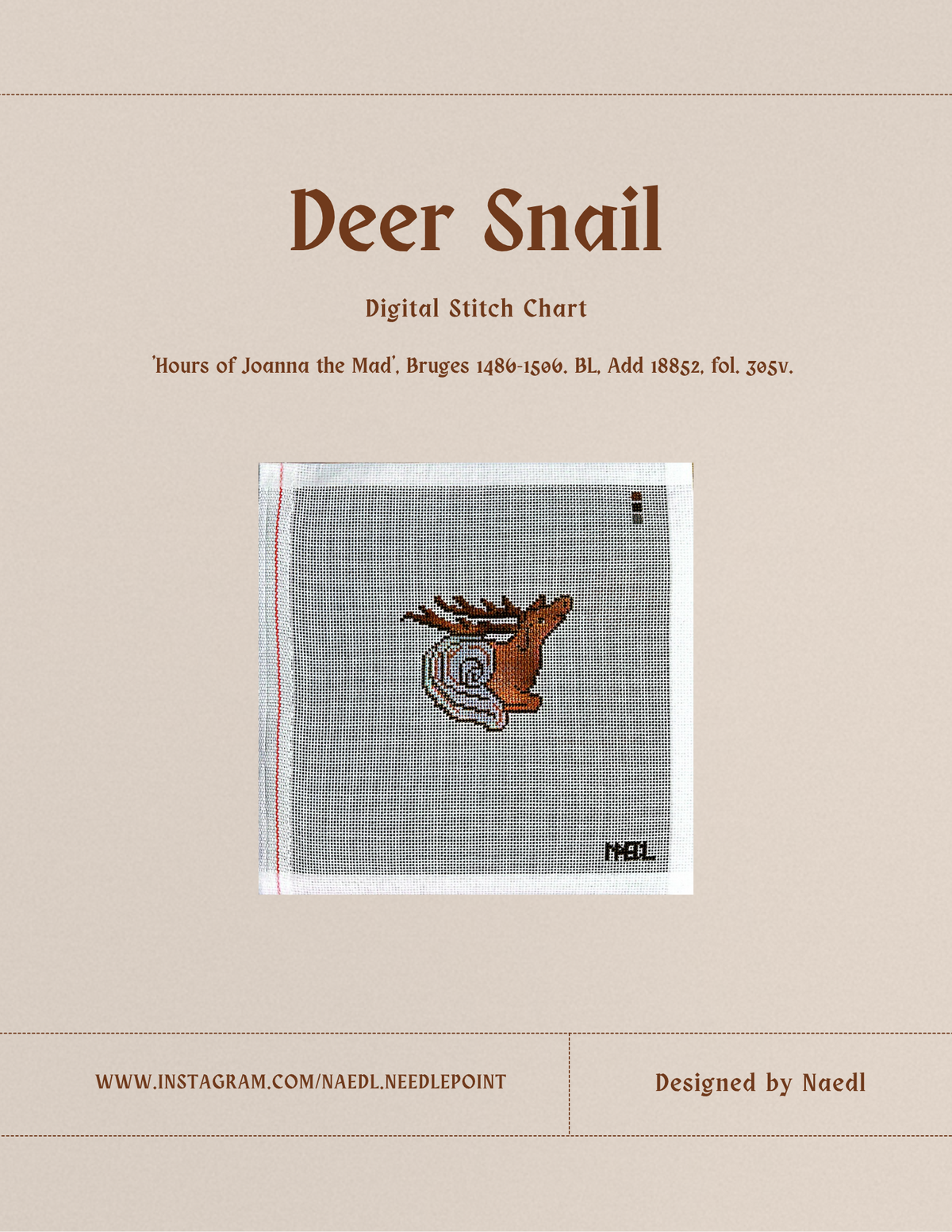 Deer Snail - Stitch Chart