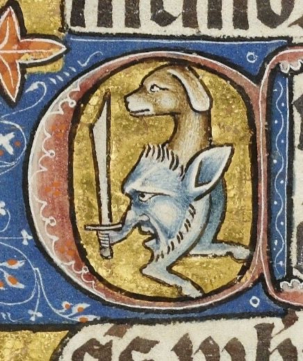 Gargoyle Dog with Sword - Stitch Chart